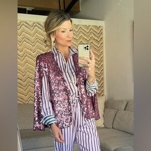 Buru Pink Sequin Cape